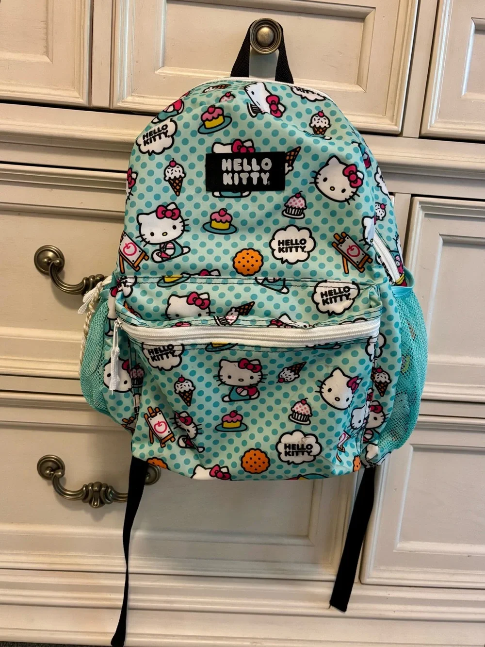 Hello Kitty Aqua Polka Dot Kids Backpack